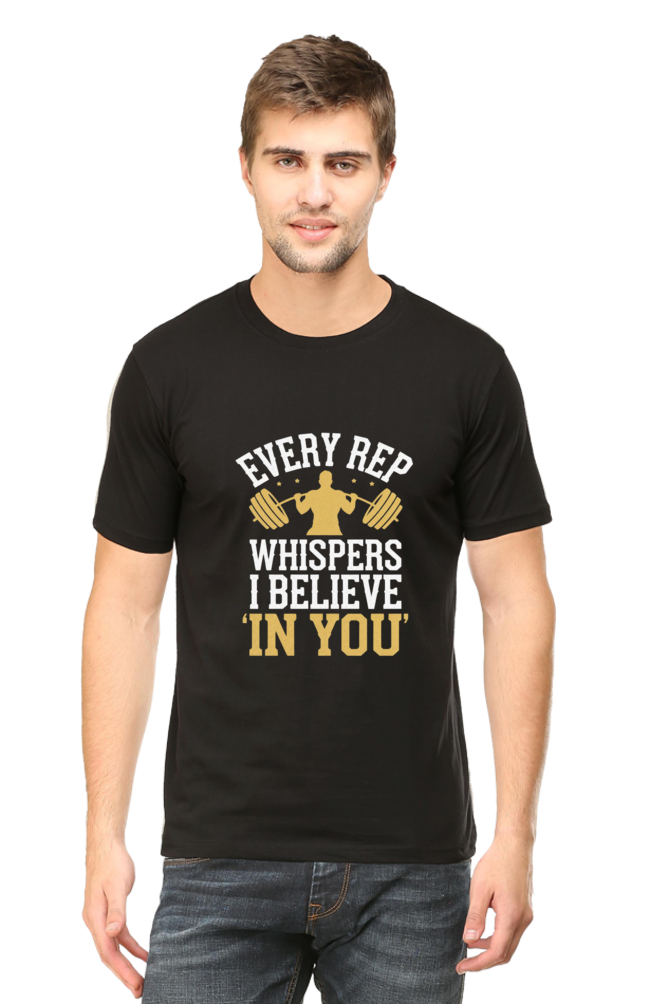 Every Rep Whispers: Motivational Gym Tee