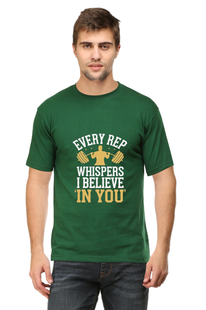 Every Rep Whispers: Motivational Gym Tee