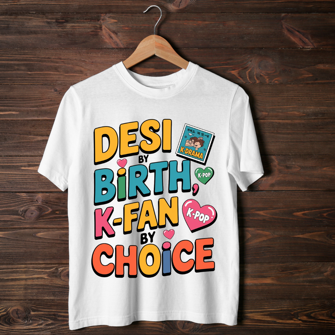 Desi K-Fan: K-Pop & K-Drama Fan Tee (Oversized Tee)