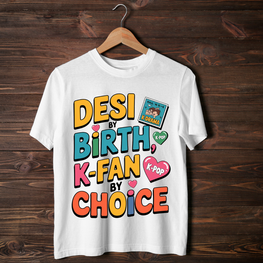 Desi K-Fan: K-Pop & K-Drama Fan Tee (Oversized Tee)