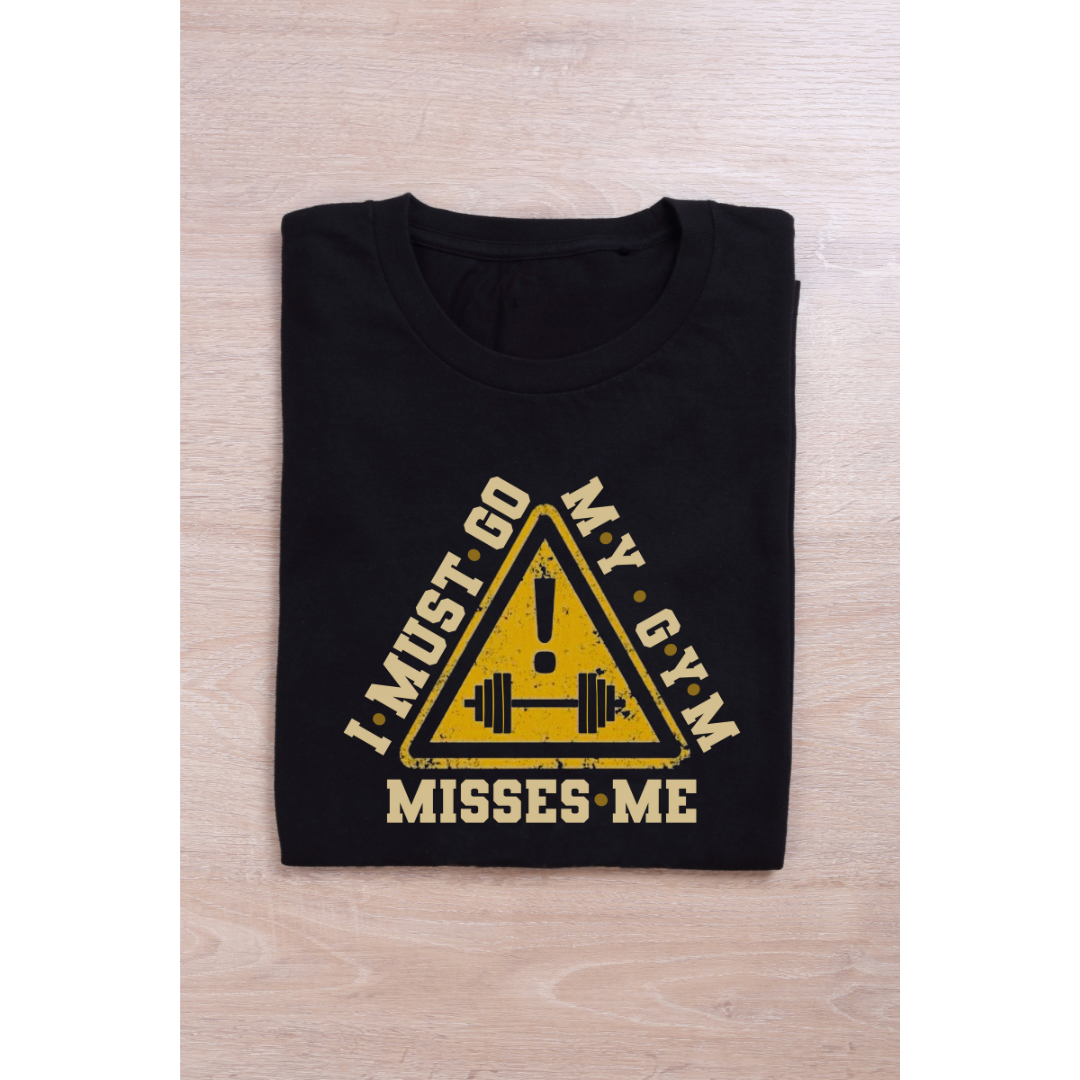 Gym Calling: My Gym Misses Me Tee (Black)