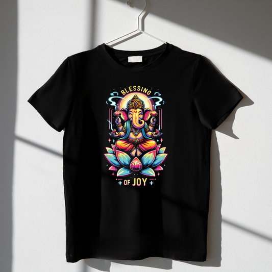 Blessing of Joy: Vibrant Ganesha Tee